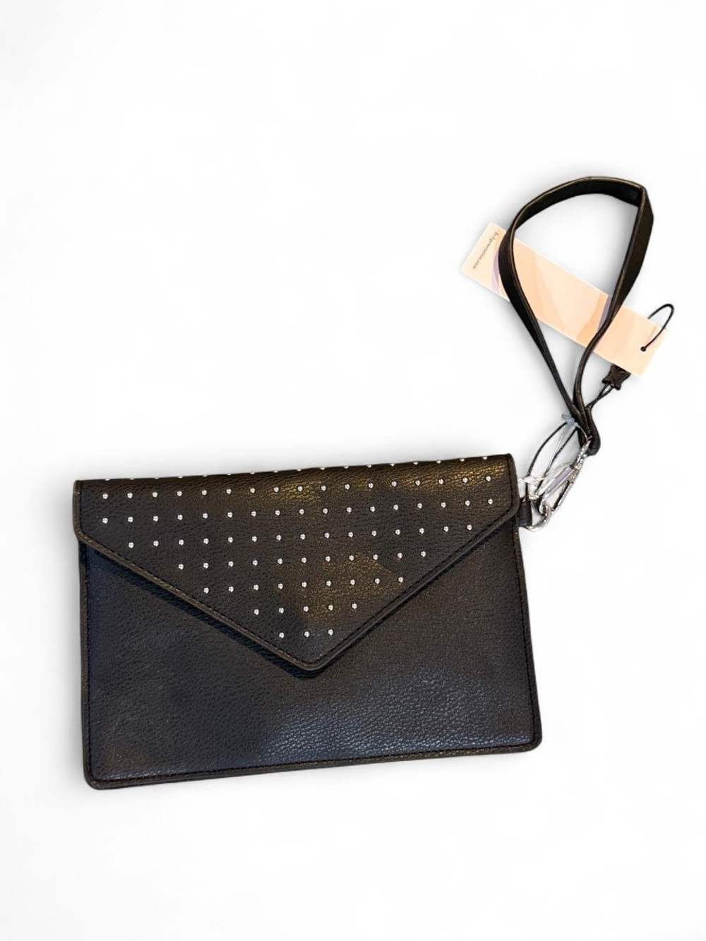 BCBGeneration Black Studded Wristlet Clutch